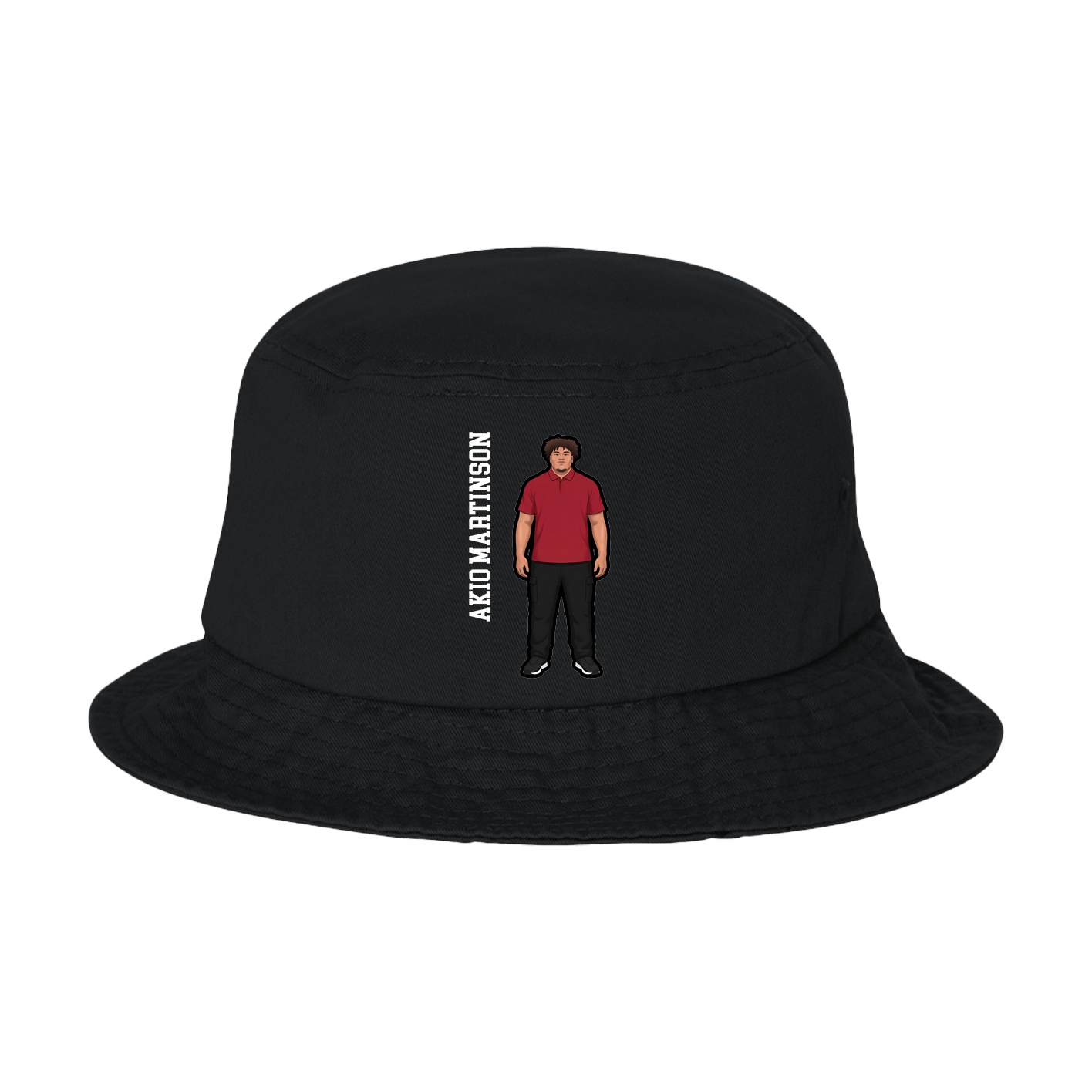 Bucket Cap — Name Vertical in Black