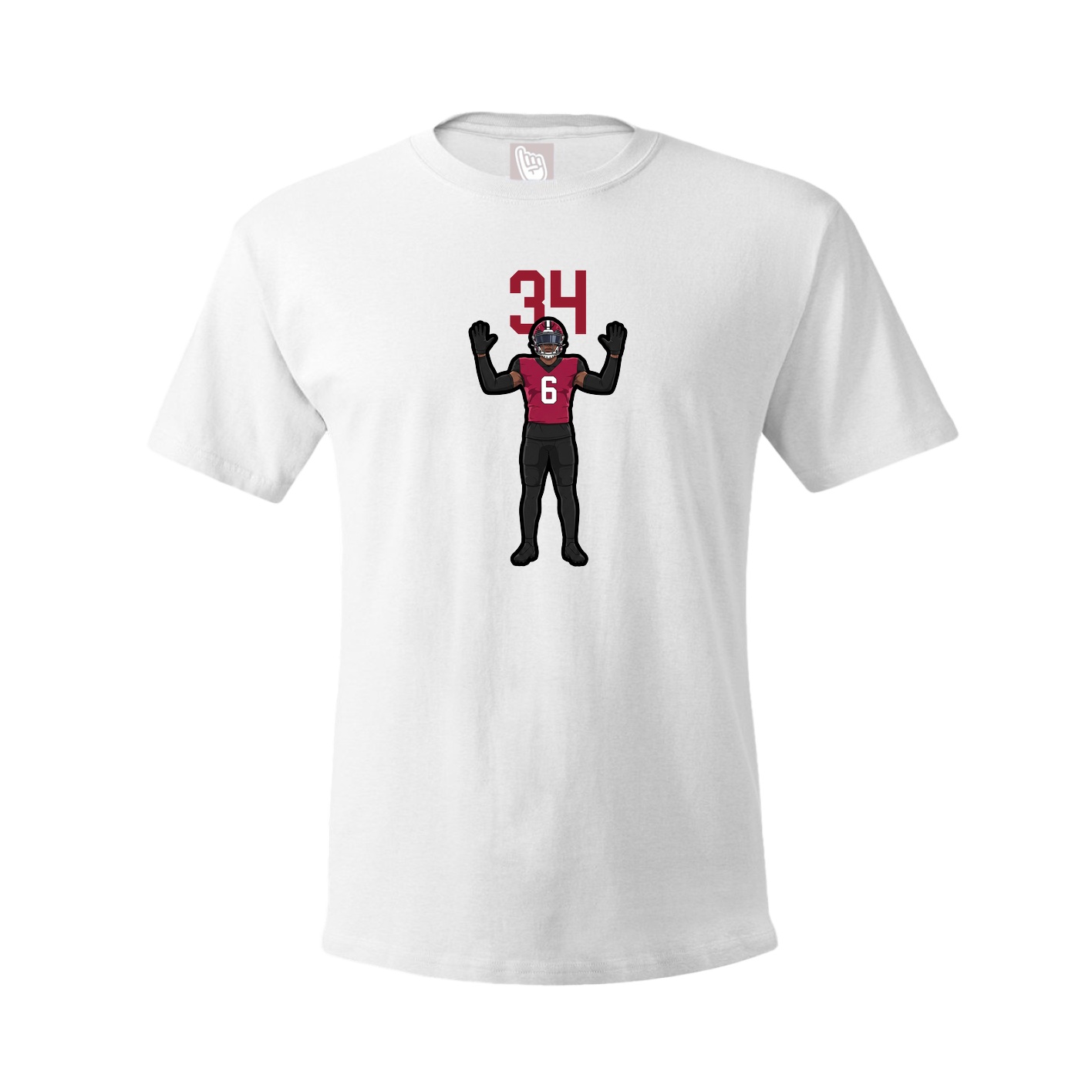 Youth Tee — Number Top in White