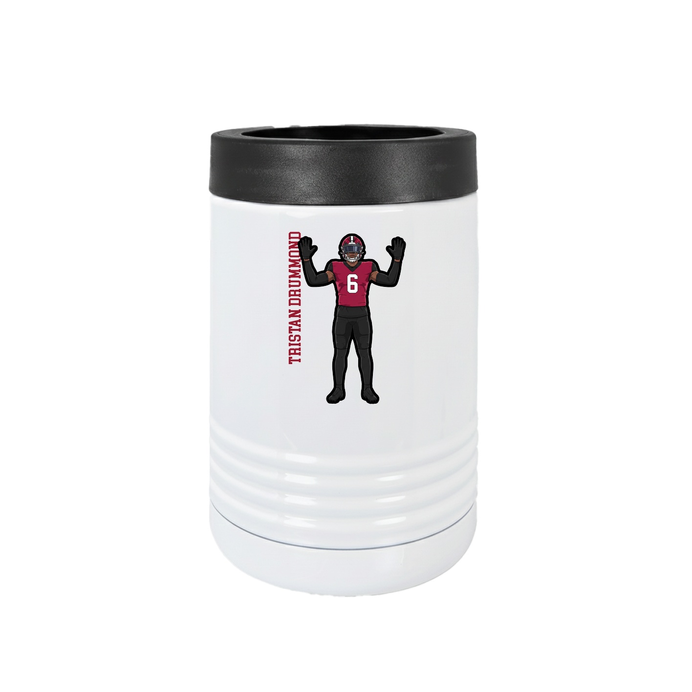 Beverage Holder — Name Vertical in White