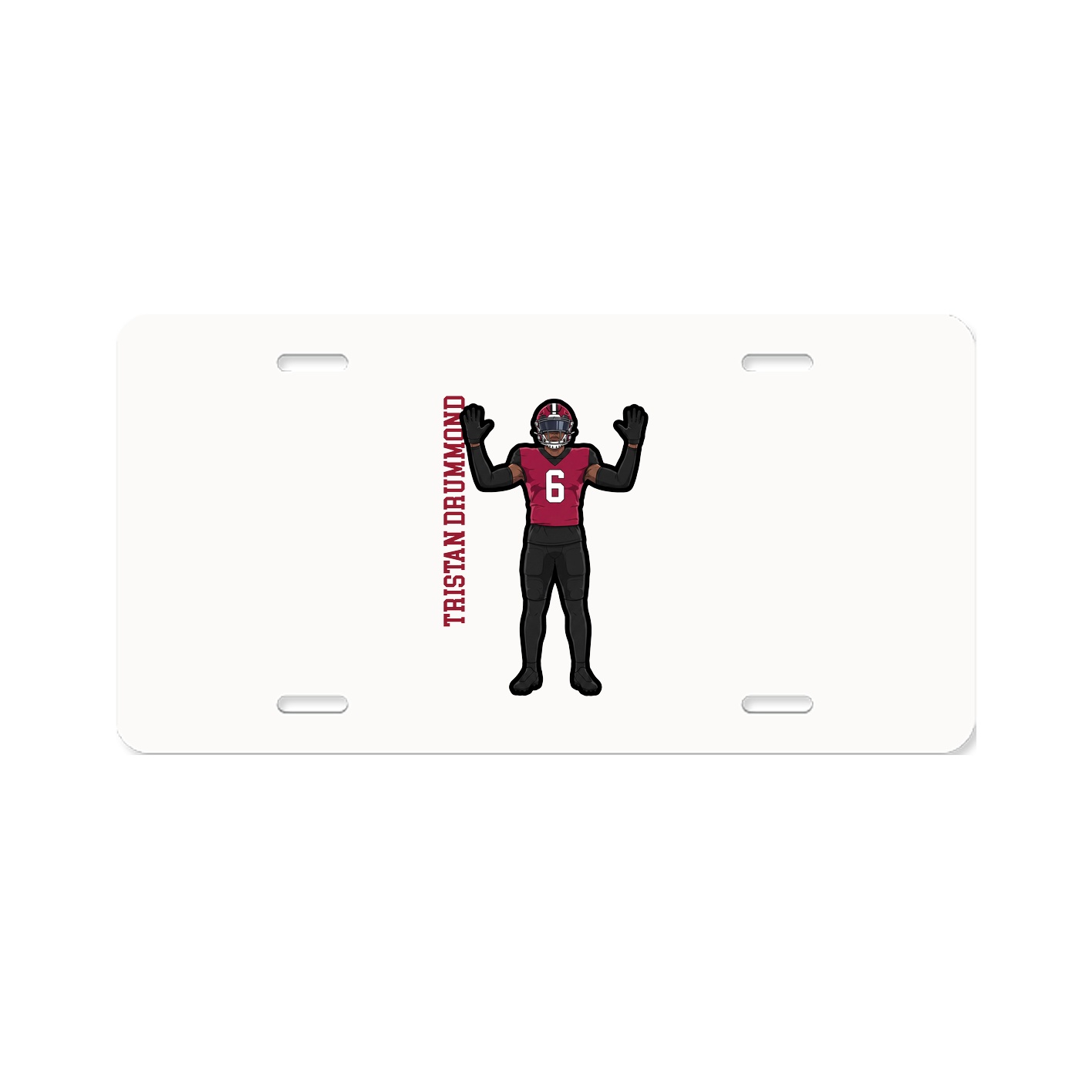 License Plate — Name Vertical in Classic