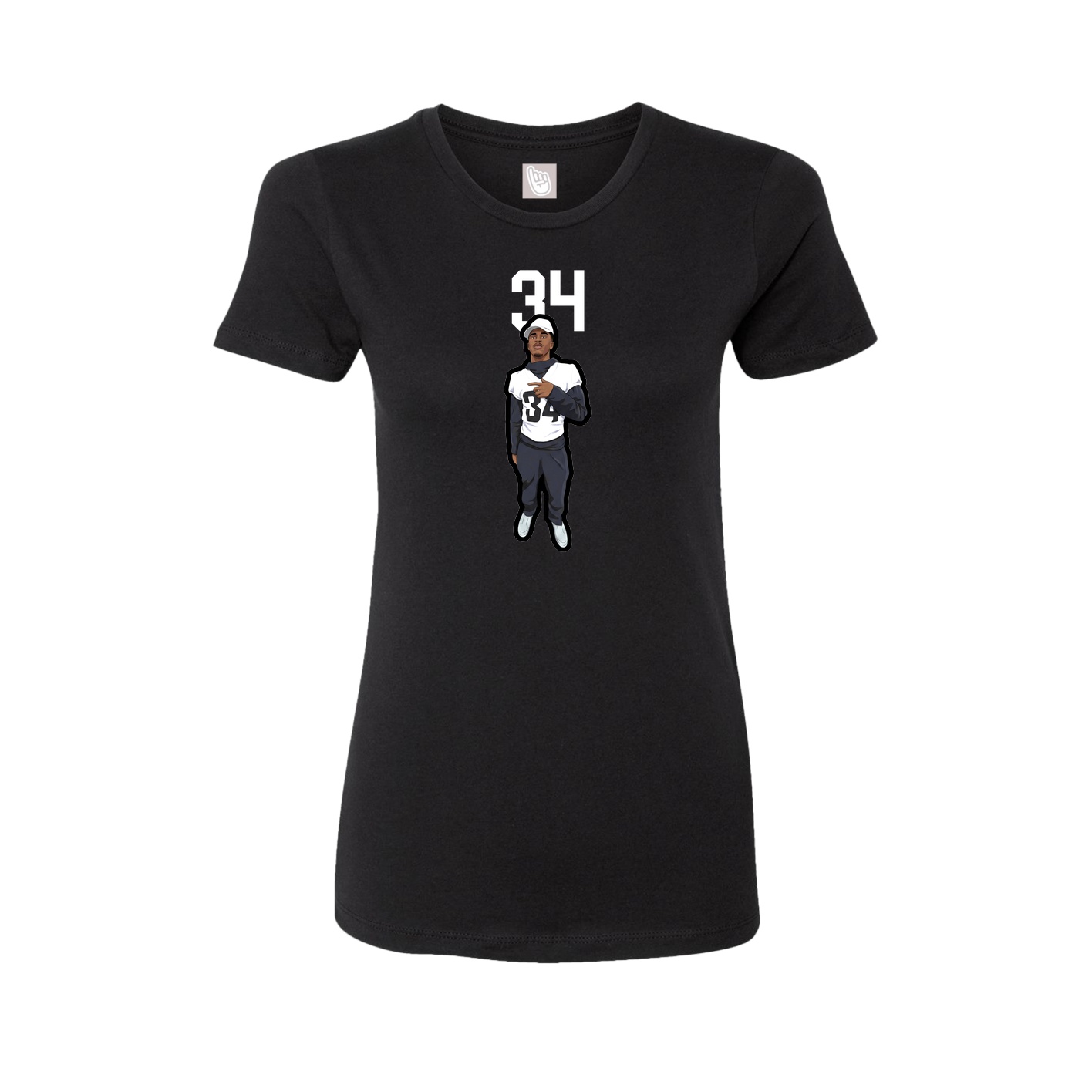 Womens Tee — Number Top in Black