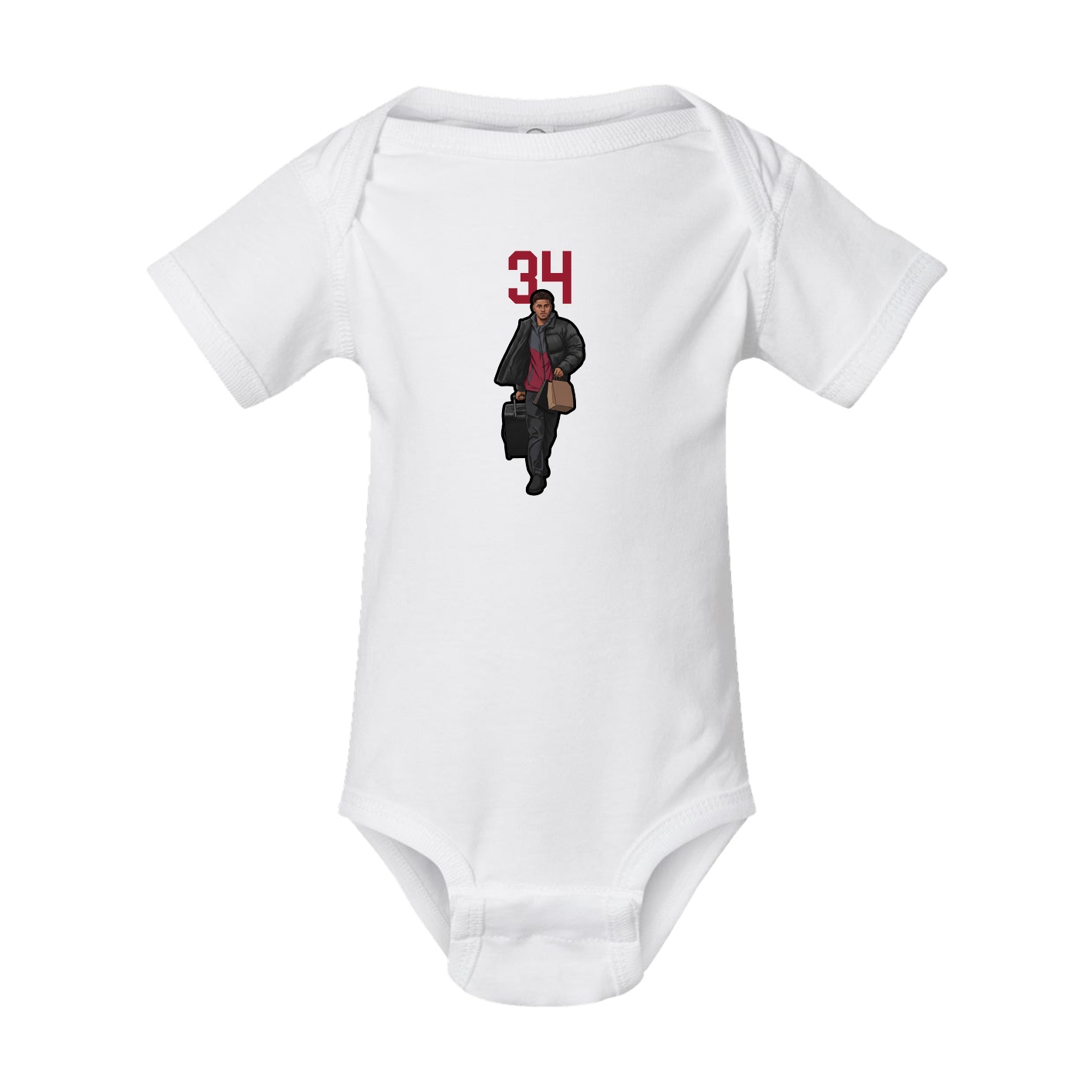 Baby Onesie — Number Top in White