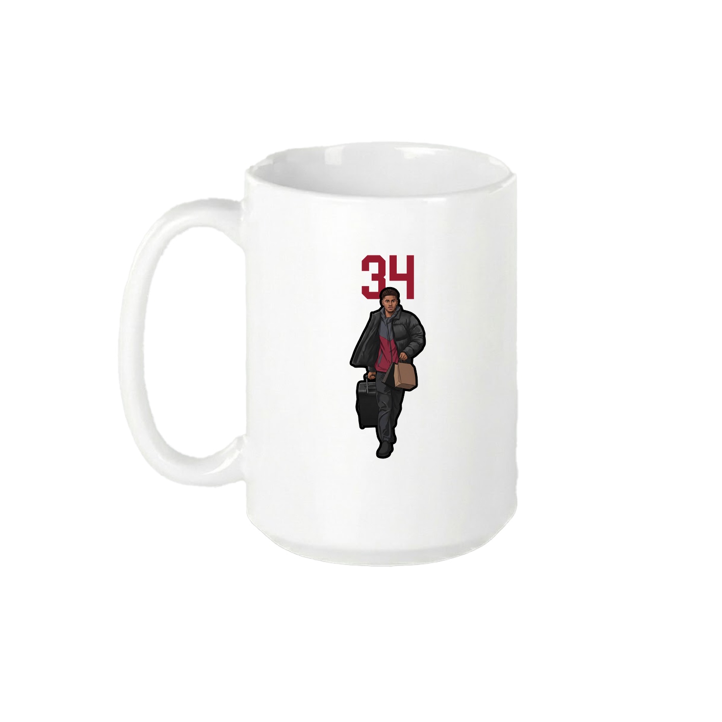 15oz Coffee Mug — Number Top in White