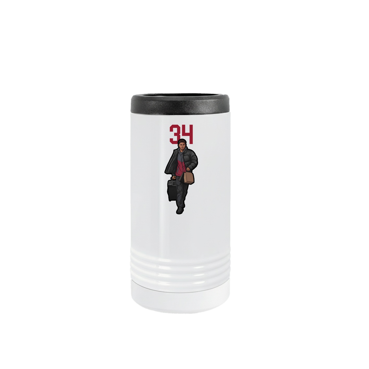 Slim Beverage Holder — Number Top in White