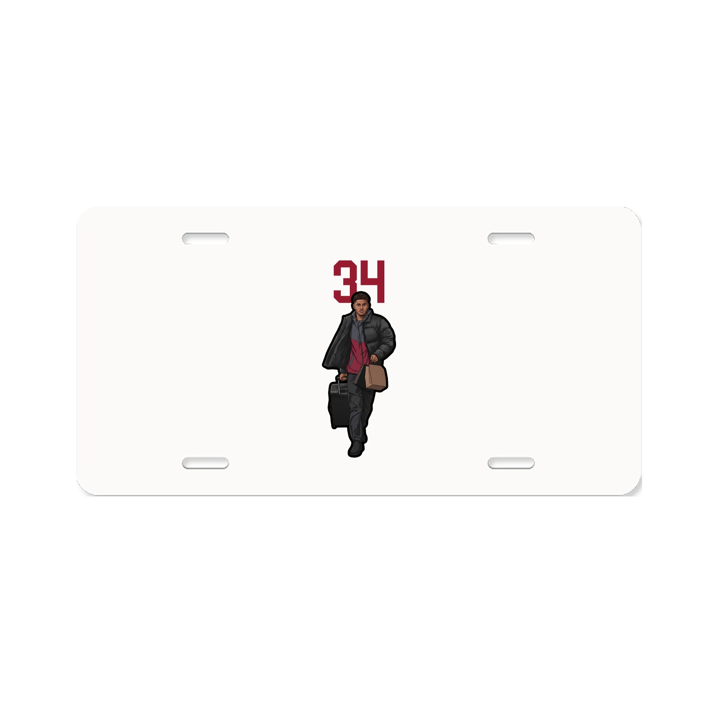License Plate — Number Top in Classic