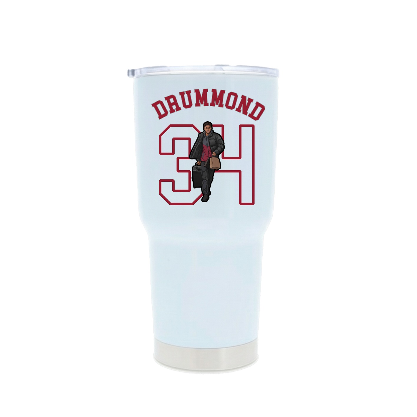 30oz Stainless Steel Tumbler — Shirsey Arch in White