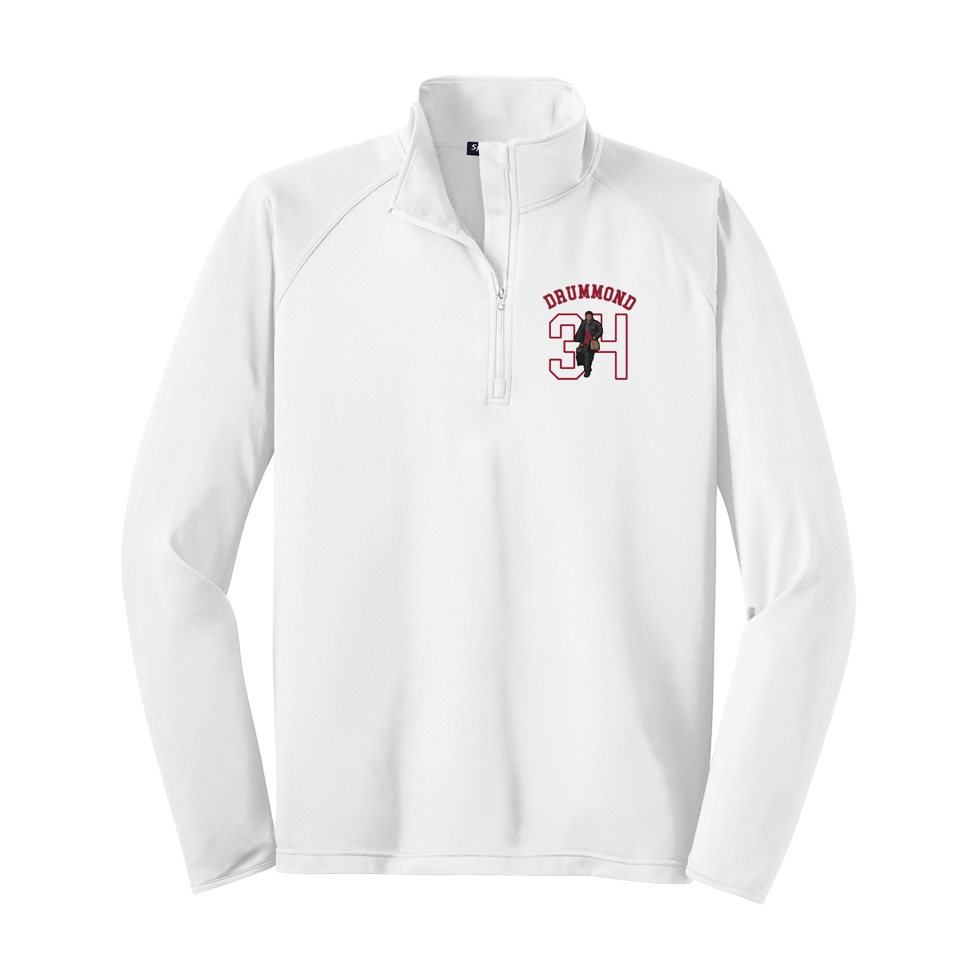 Q-Zip Pullover — Shirsey Arch in White