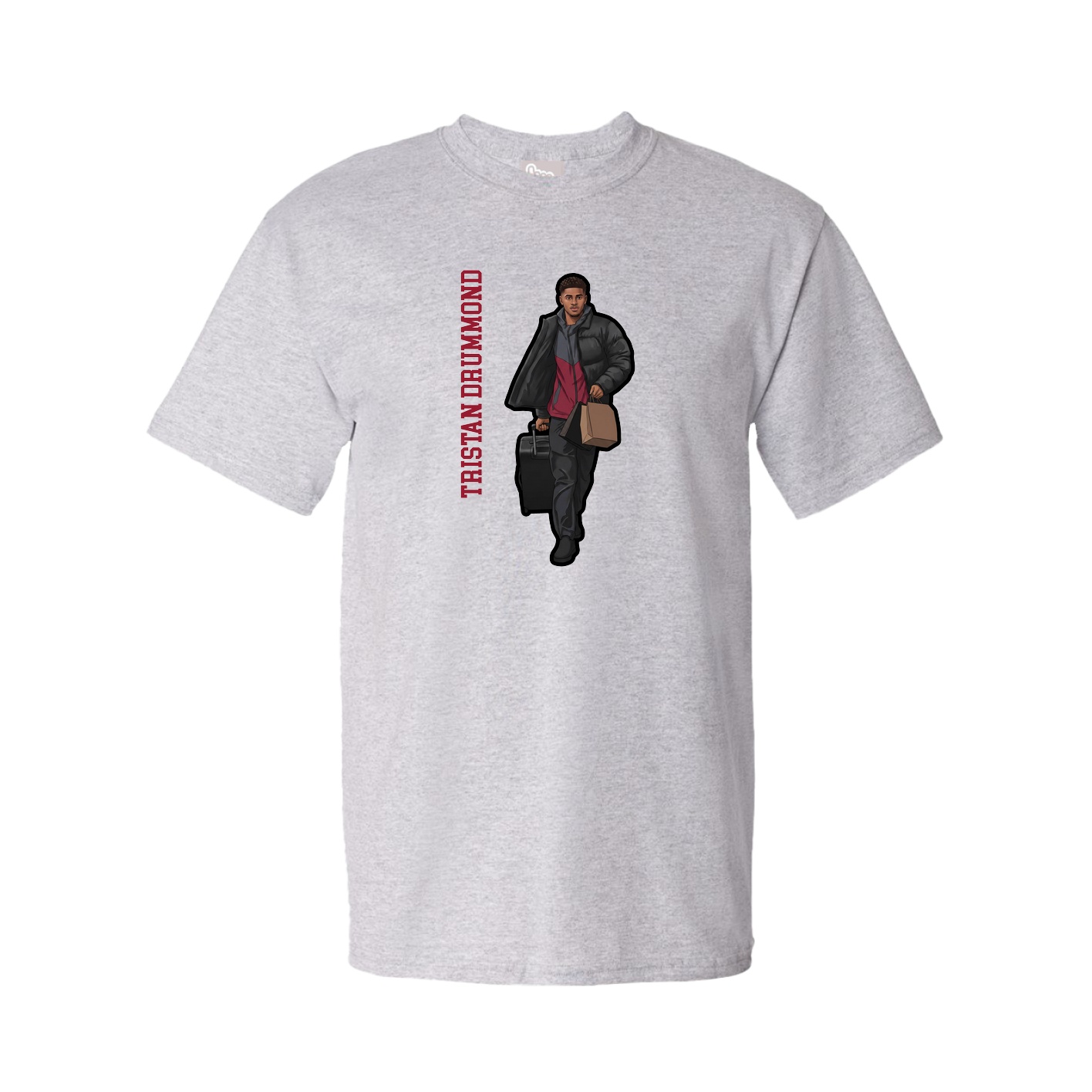 Tee — Name Vertical in Grey