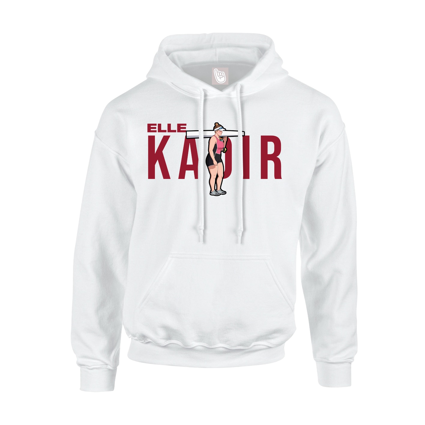 Youth Hoodie — Player Name in White