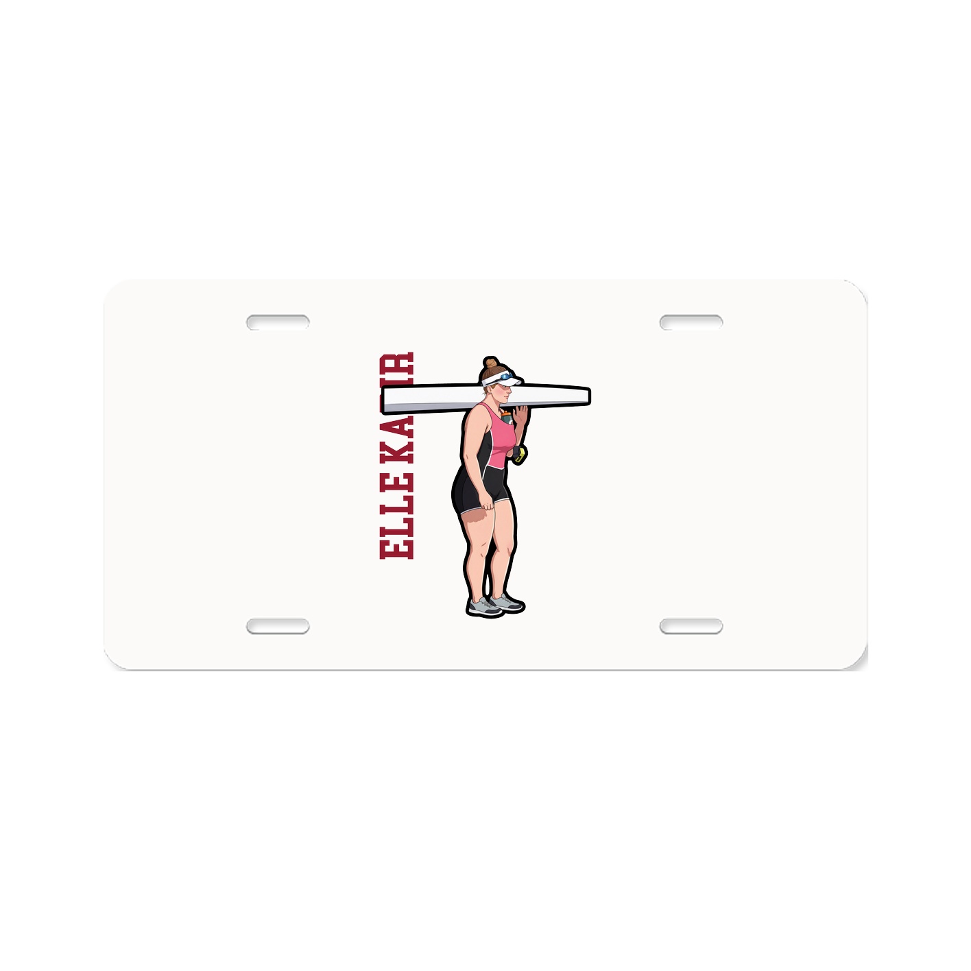 License Plate — Name Vertical in Classic
