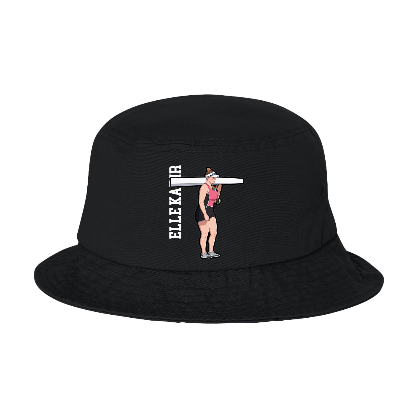 Bucket Cap — Name Vertical in Black