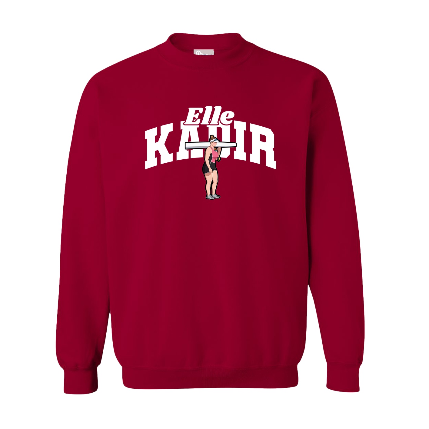 Fleece Crew — Signature Arch in Cardinal
