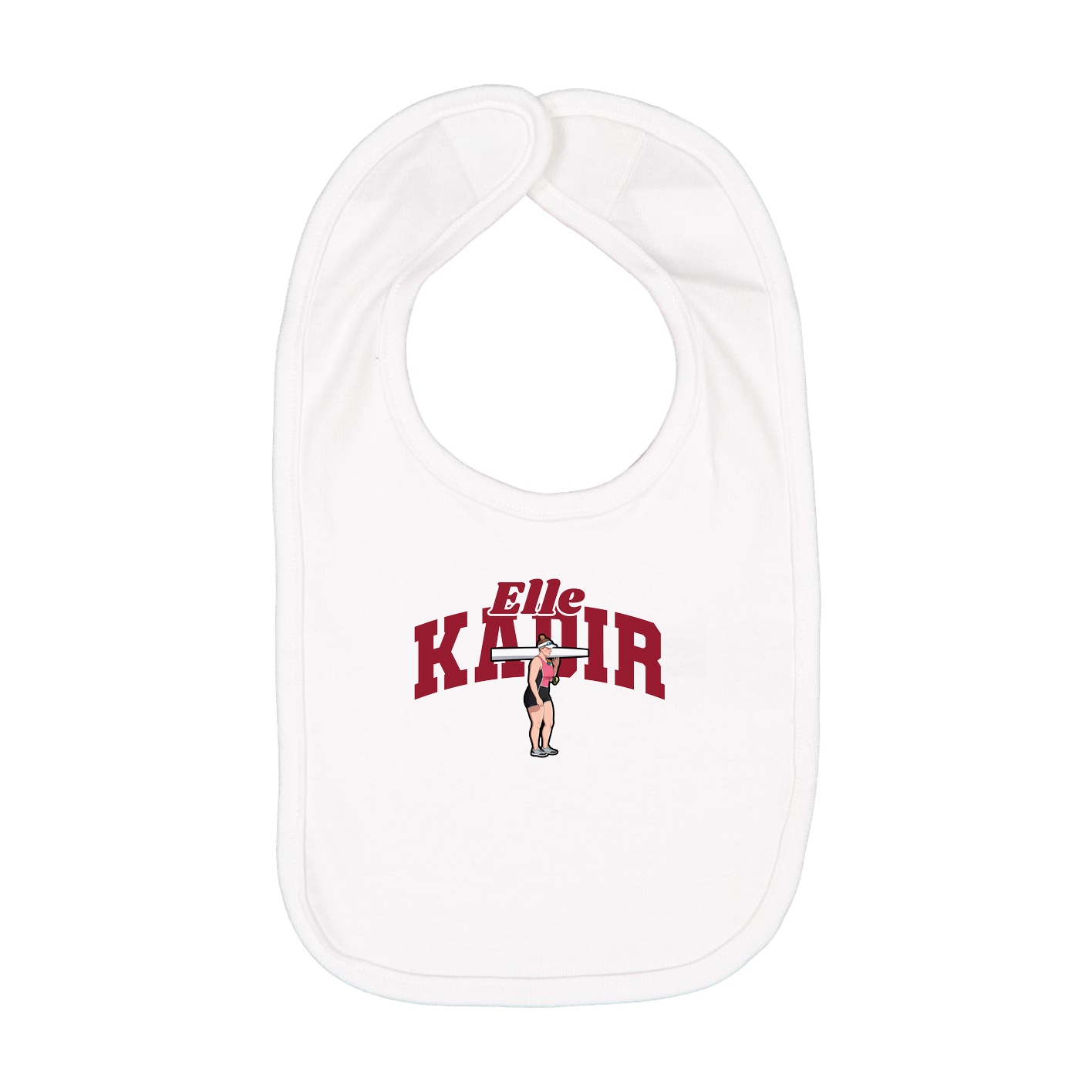 Infant Bib — Signature Arch in White