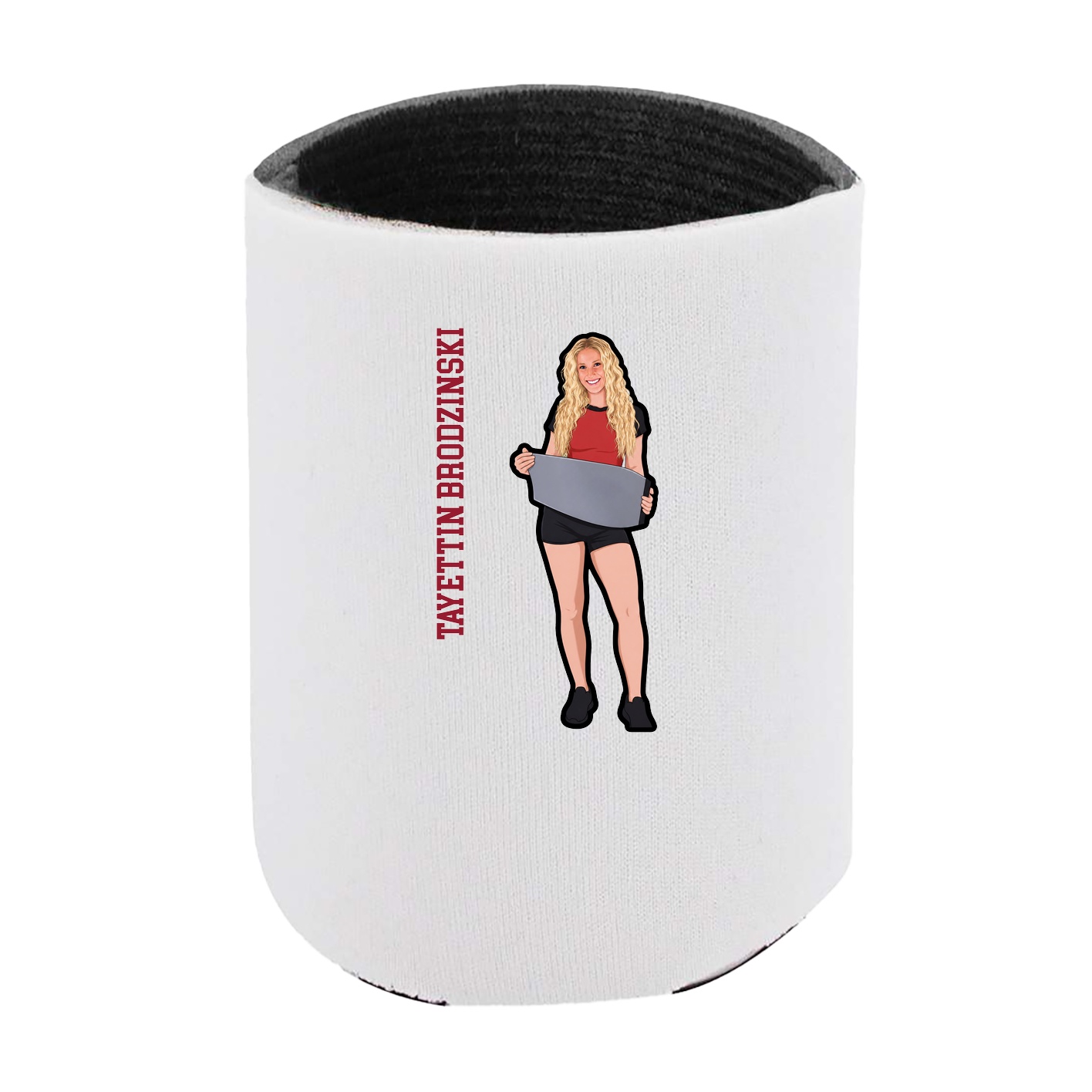 Can Holder — Name Vertical in White