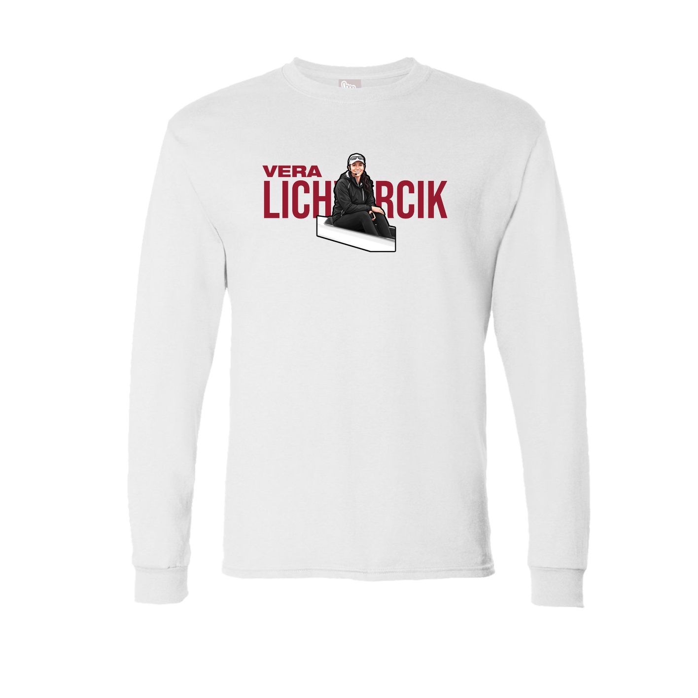Long Sleeve Tee — Player Name in White