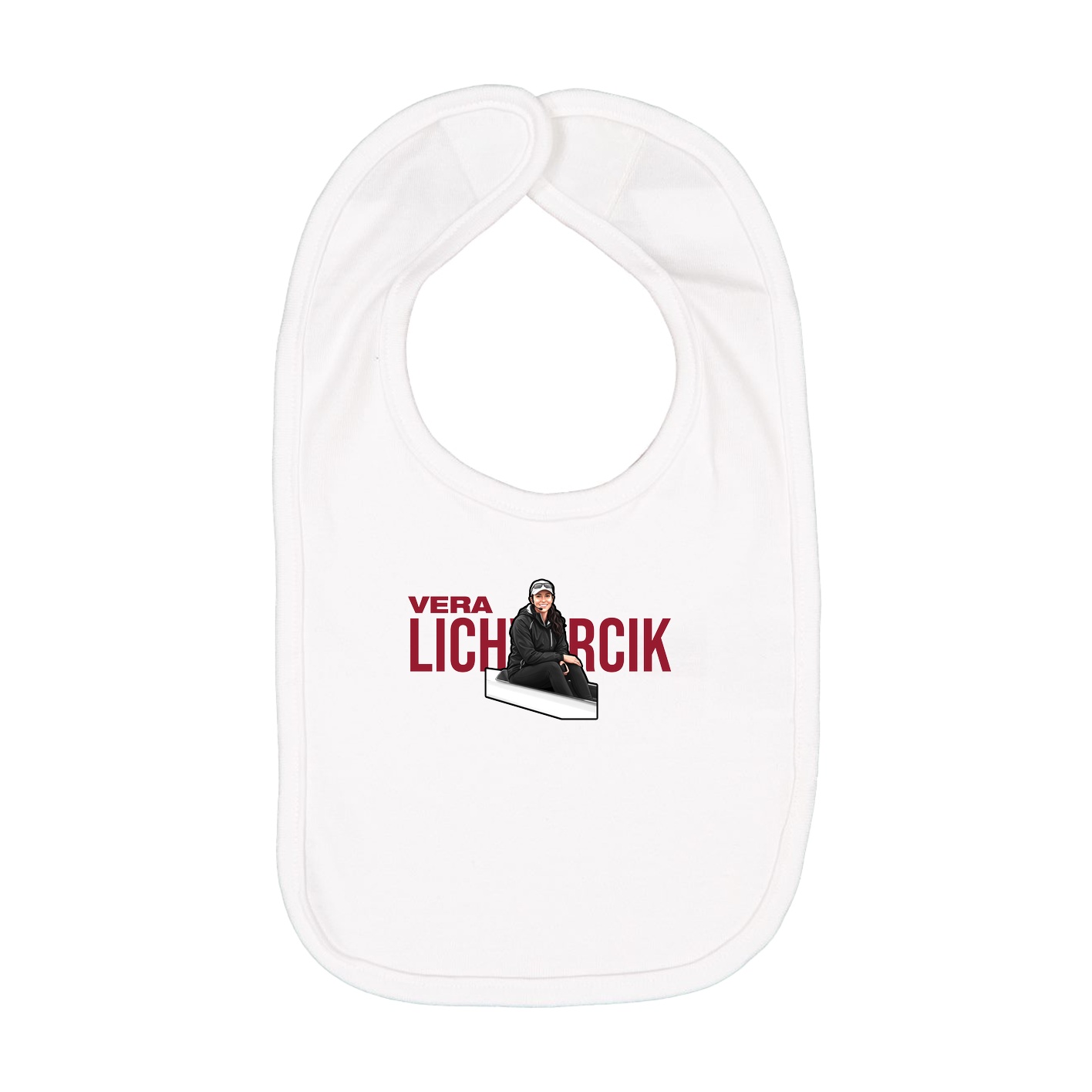 Infant Bib — Player Name in White