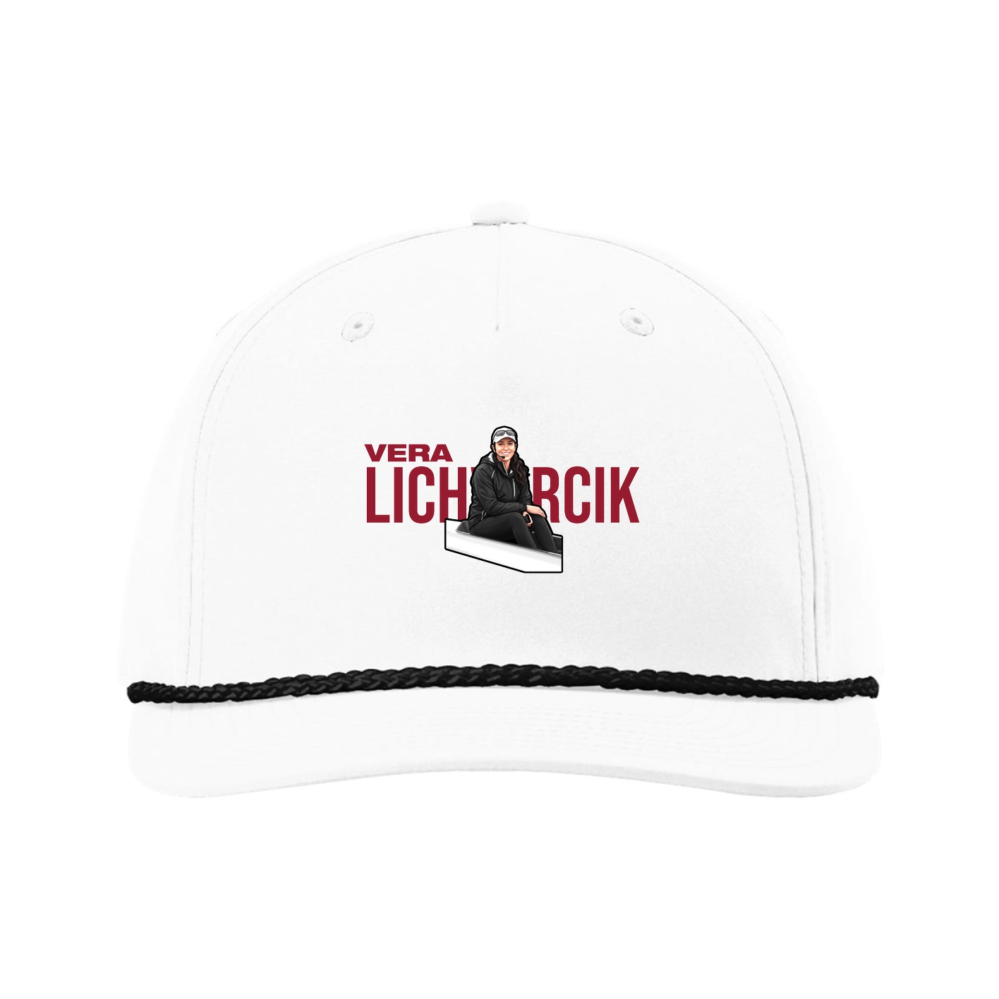Five-Panel Classic Rope Cap — Player Name in White