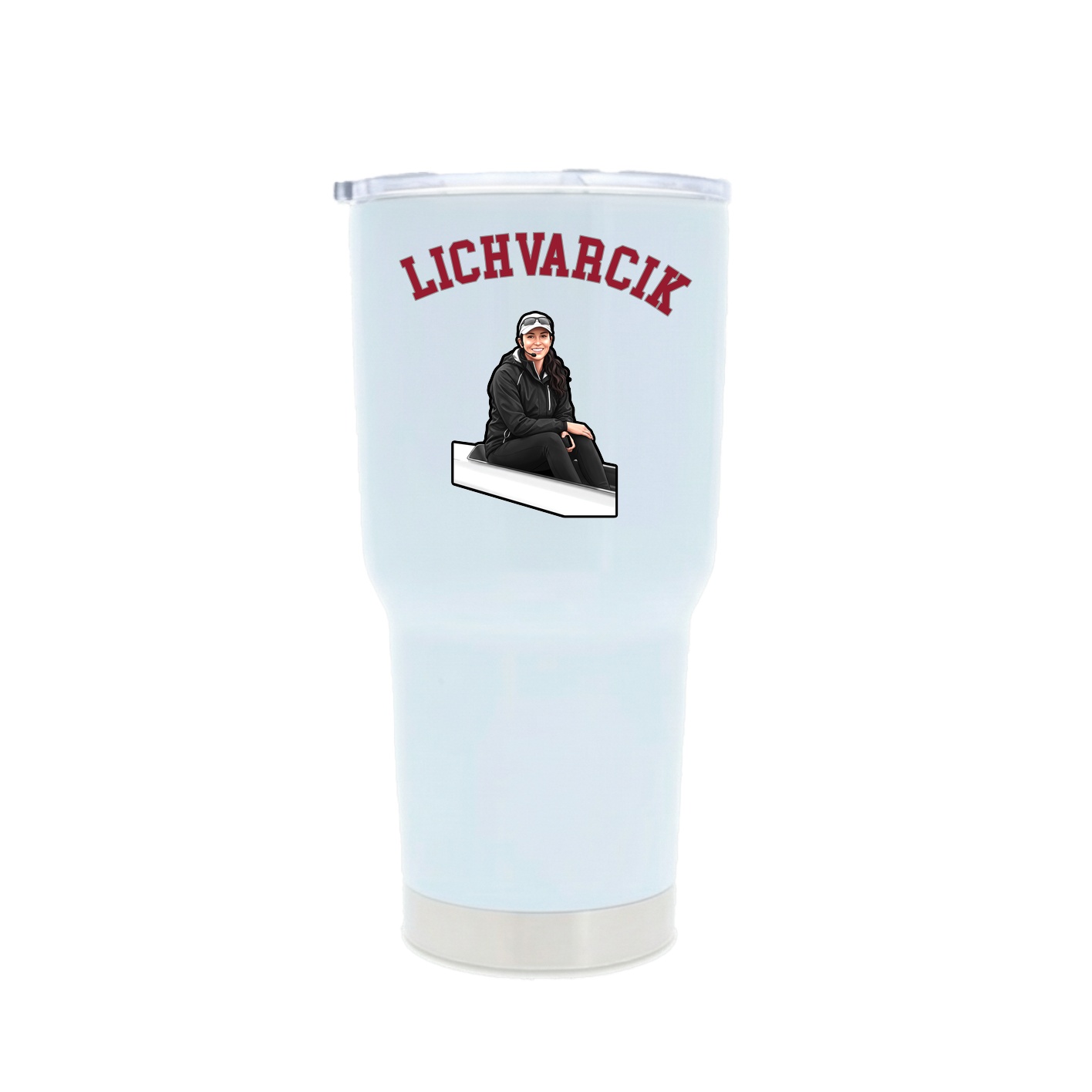 30oz Stainless Steel Tumbler — Shirsey Arch in White