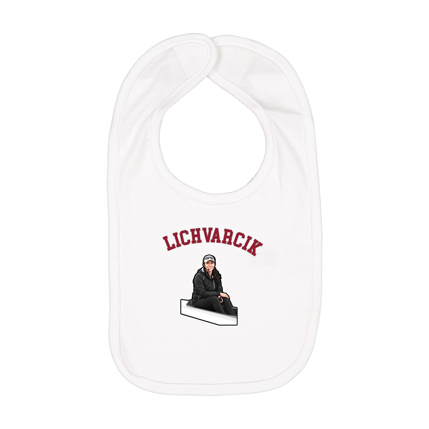 Infant Bib — Shirsey Arch in White