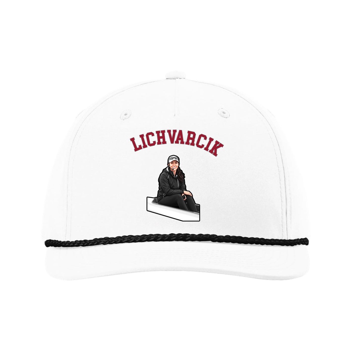 Five-Panel Classic Rope Cap — Shirsey Arch in White