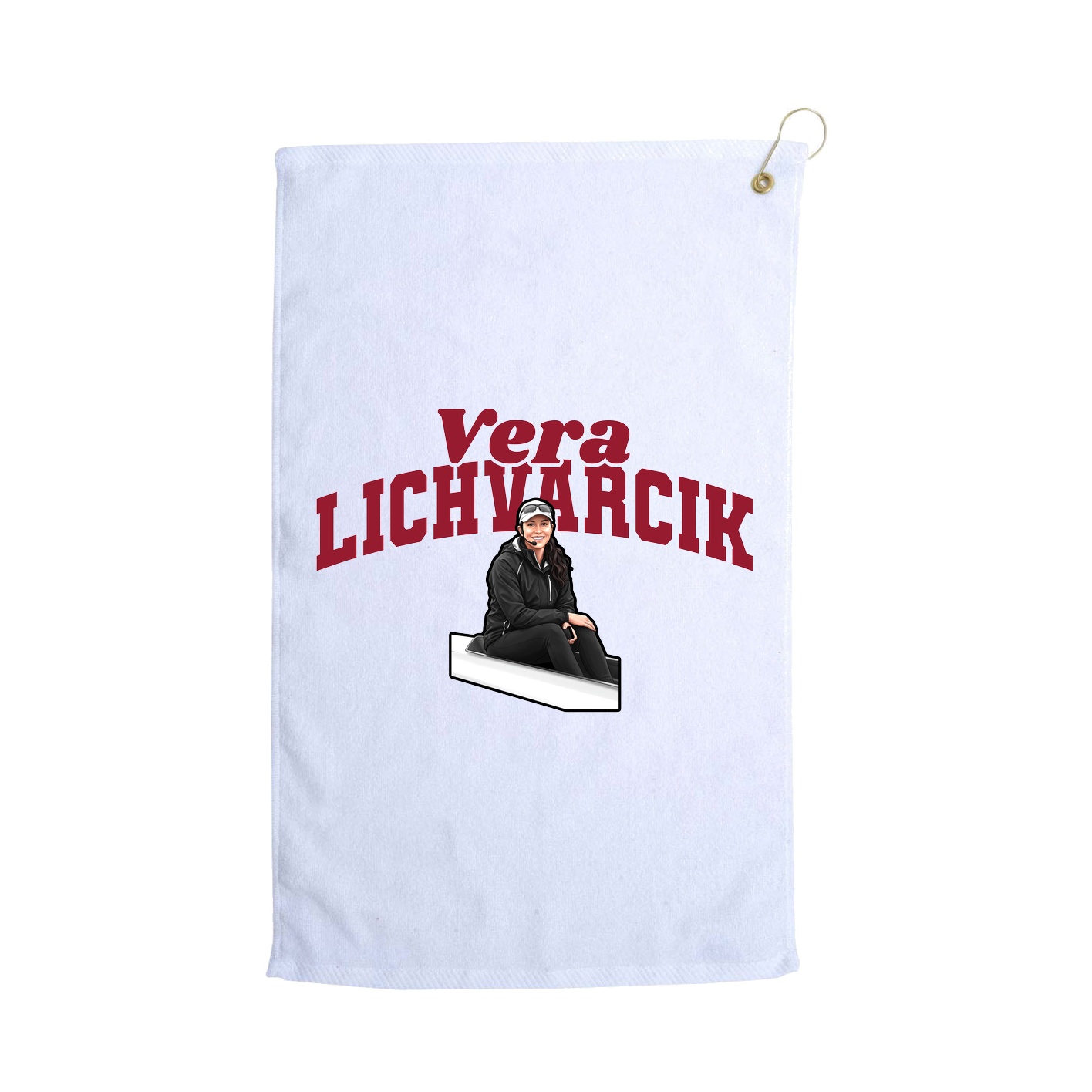 Golf Towel — Signature Arch in White