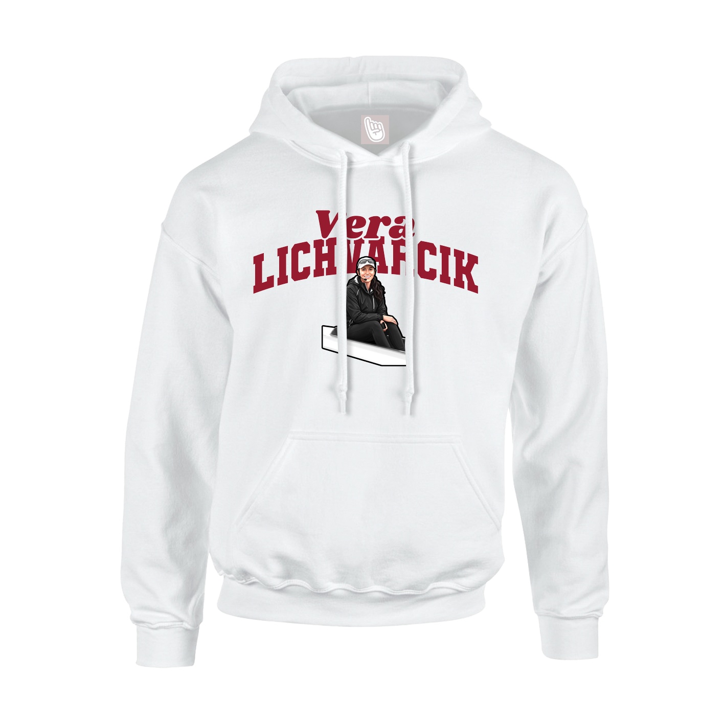 Youth Hoodie — Signature Arch in White