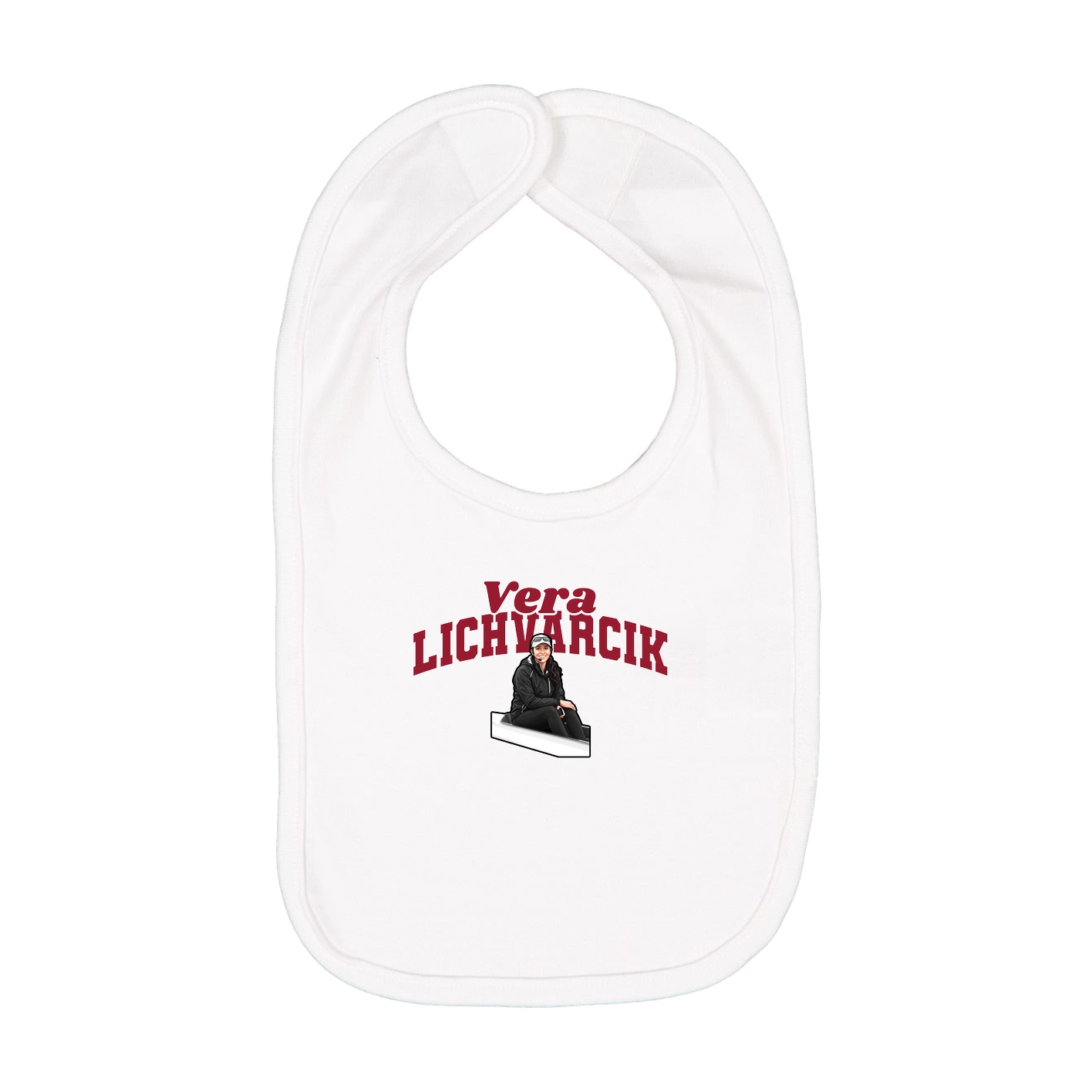 Infant Bib — Signature Arch in White