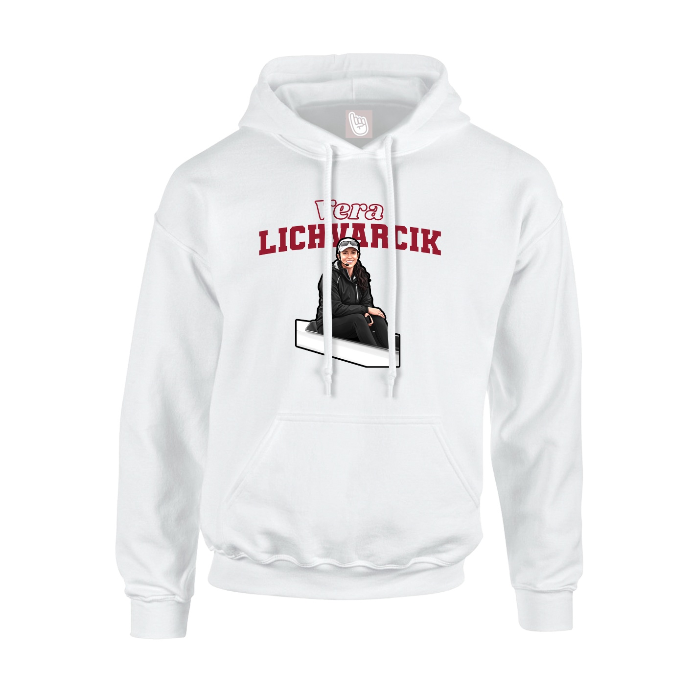 Hoodie — Name Arch in White