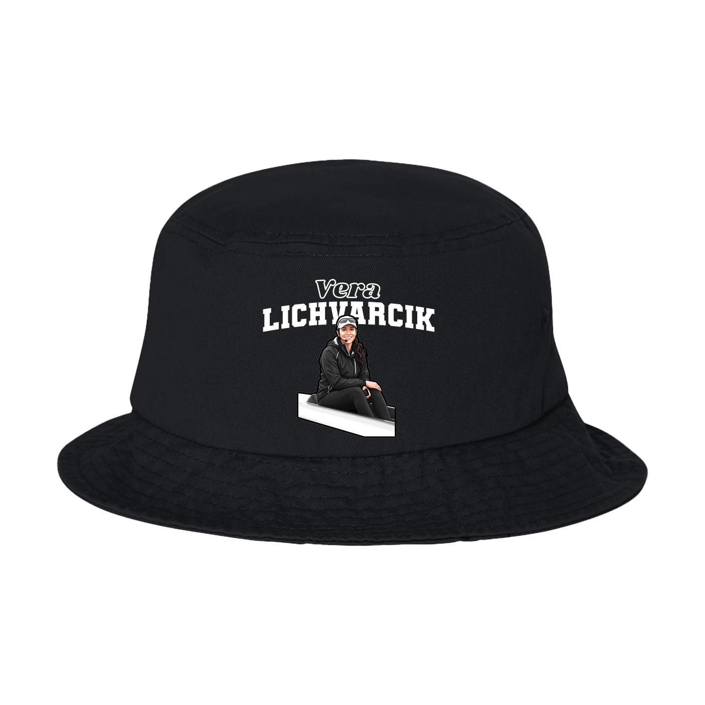 Bucket Cap — Name Arch in Black