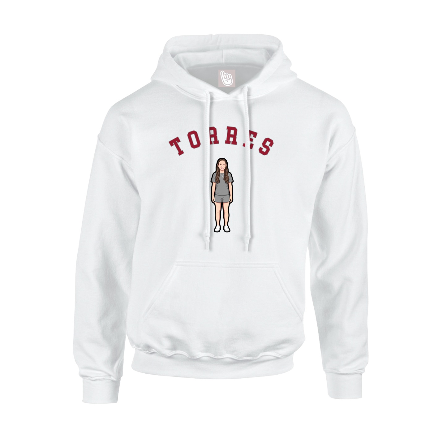 Youth Hoodie — Shirsey Arch in White