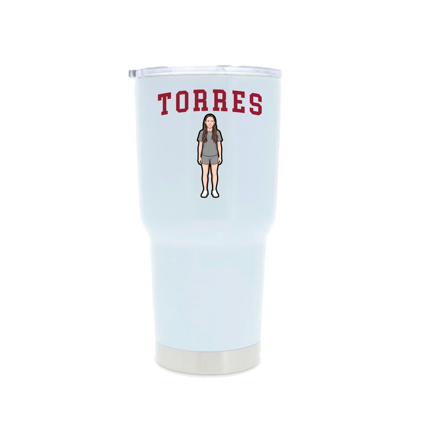 30oz Stainless Steel Tumbler — Shirsey in White