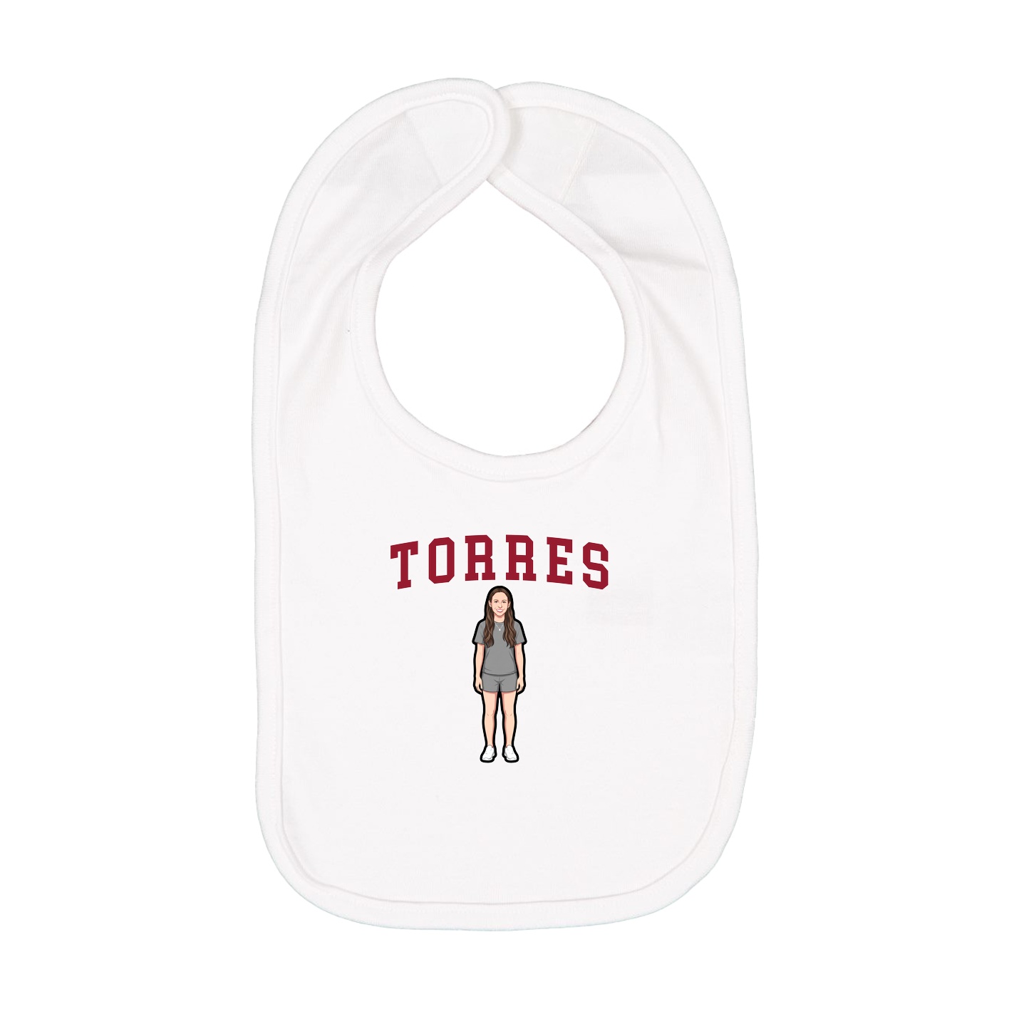 Infant Bib — Shirsey in White