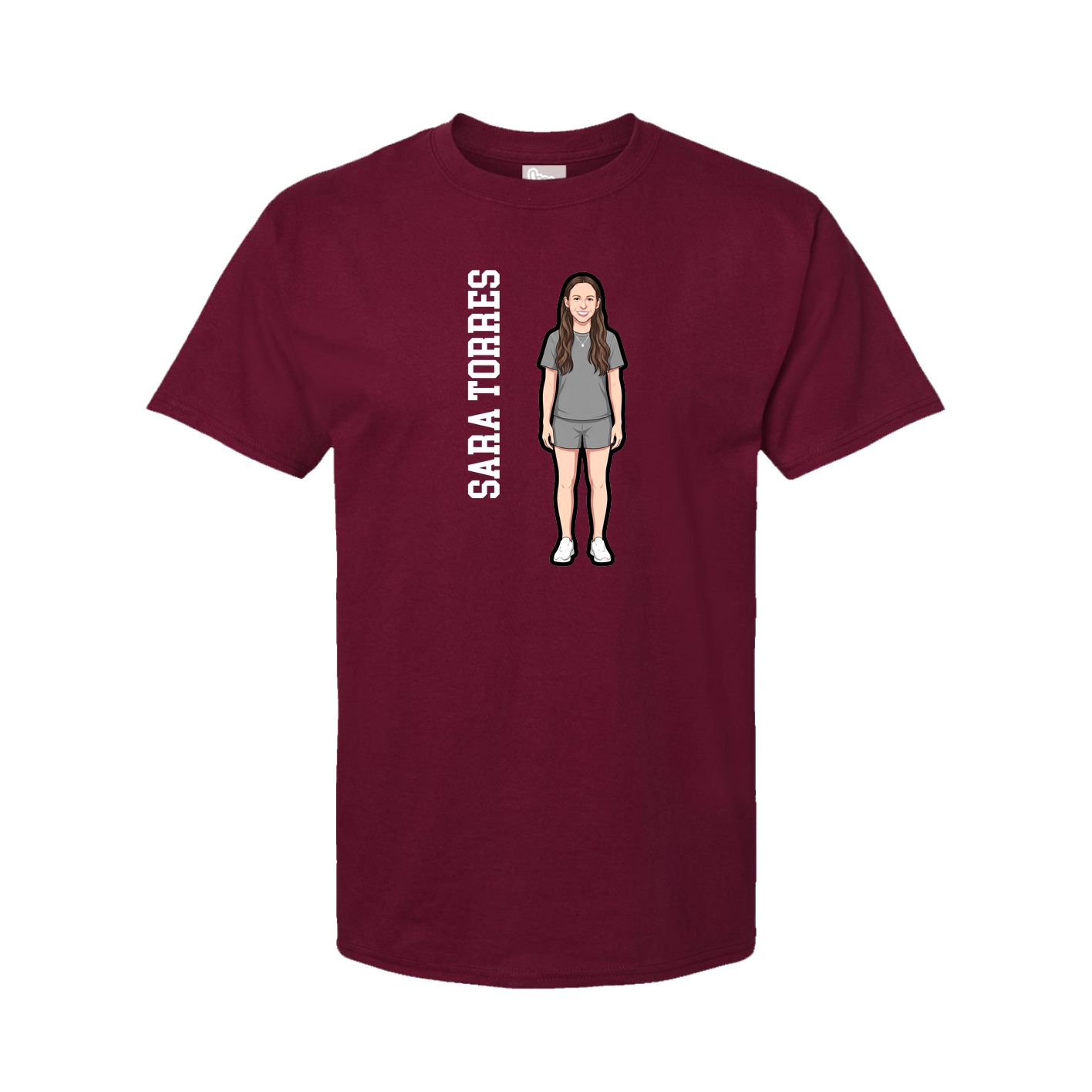 Tee — Name Vertical in Cardinal