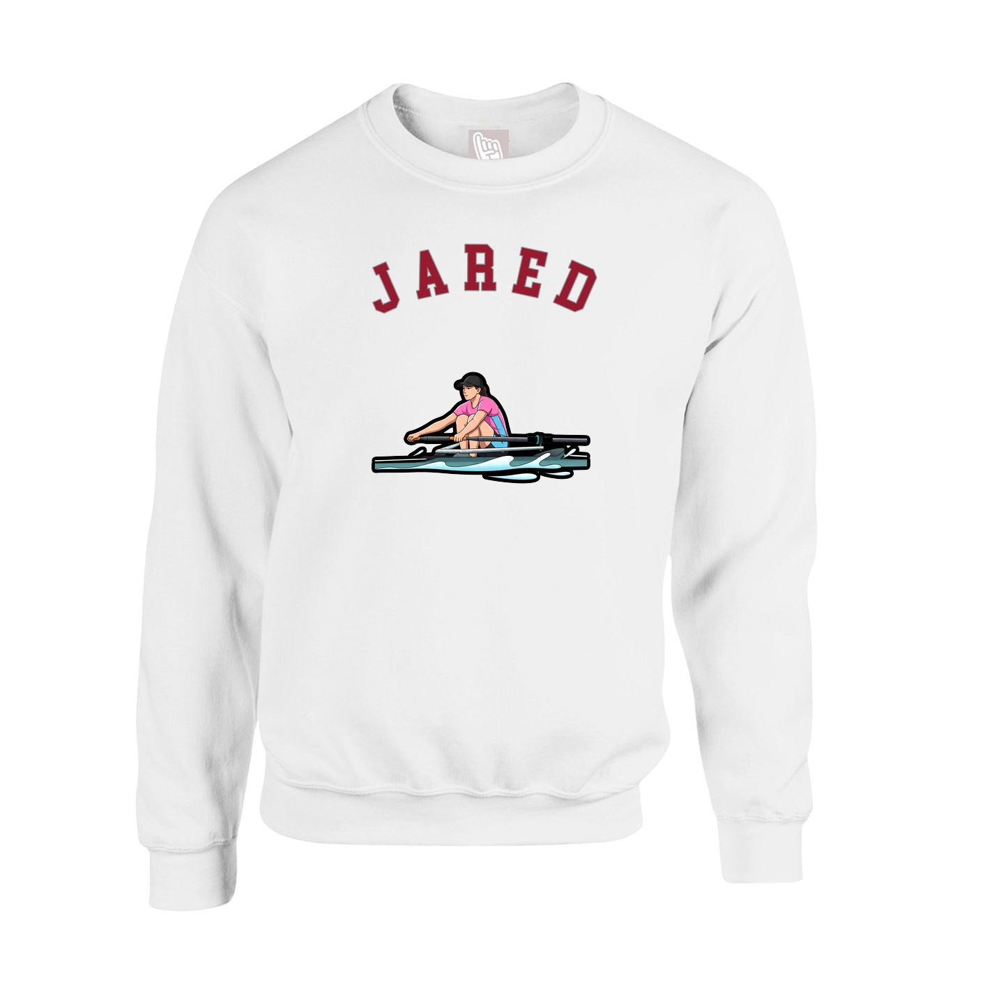 Fleece Crew — Shirsey Arch in White