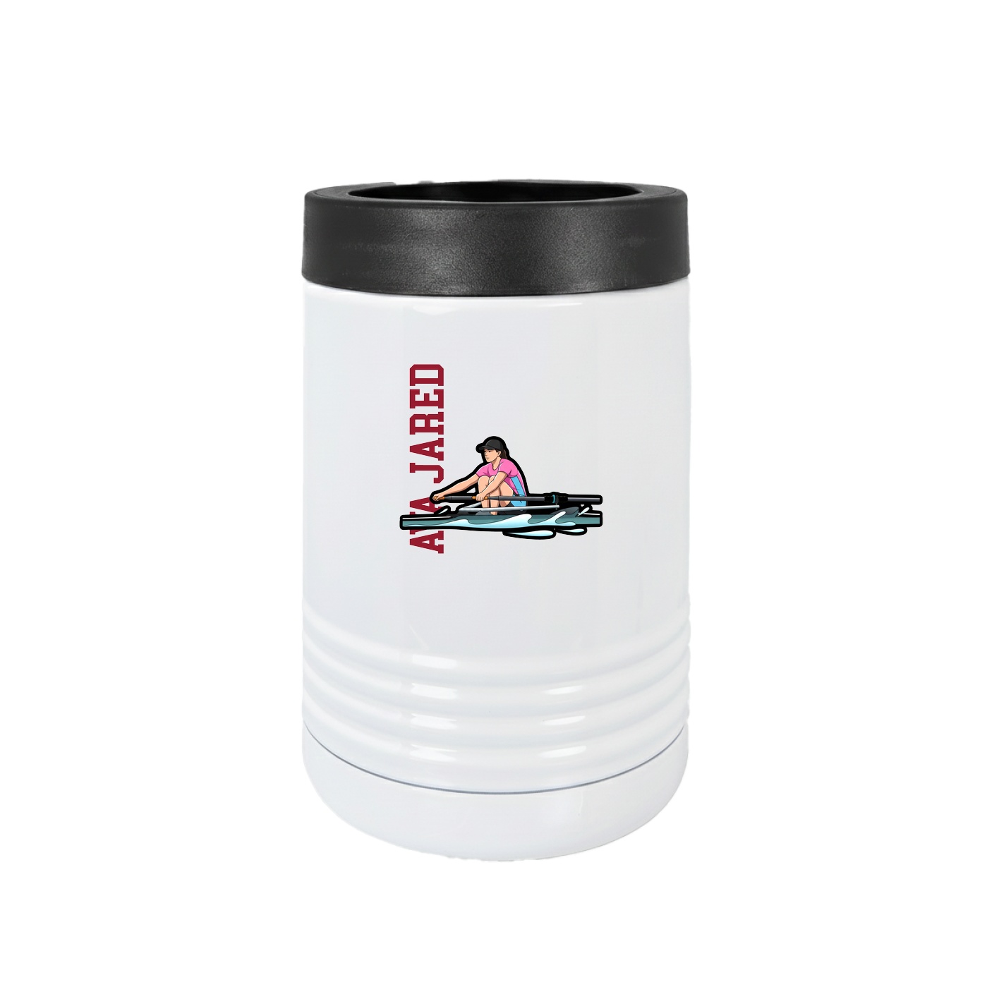 Beverage Holder — Name Vertical in White