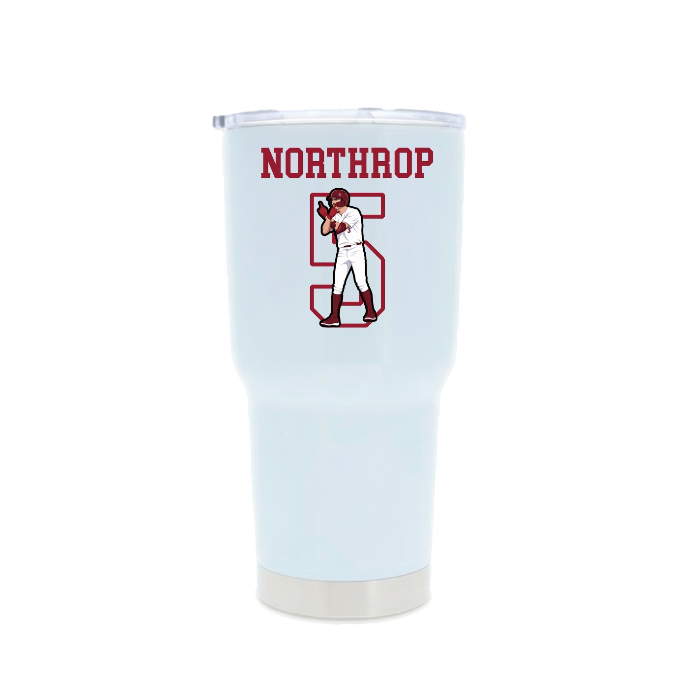 30oz Stainless Steel Tumbler — Shirsey in White