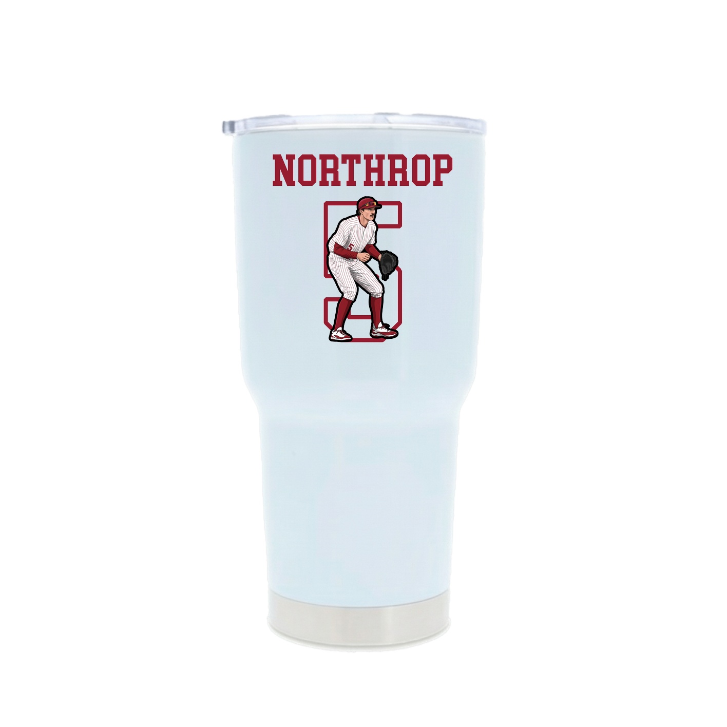 30oz Stainless Steel Tumbler — Shirsey in White