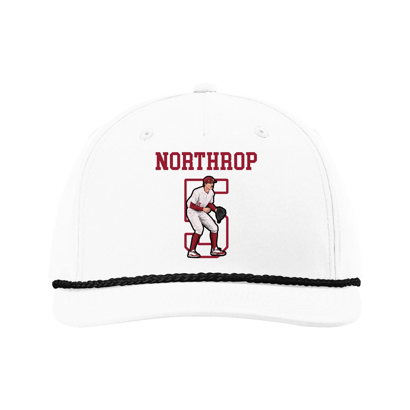Five-Panel Classic Rope Cap — Shirsey in White