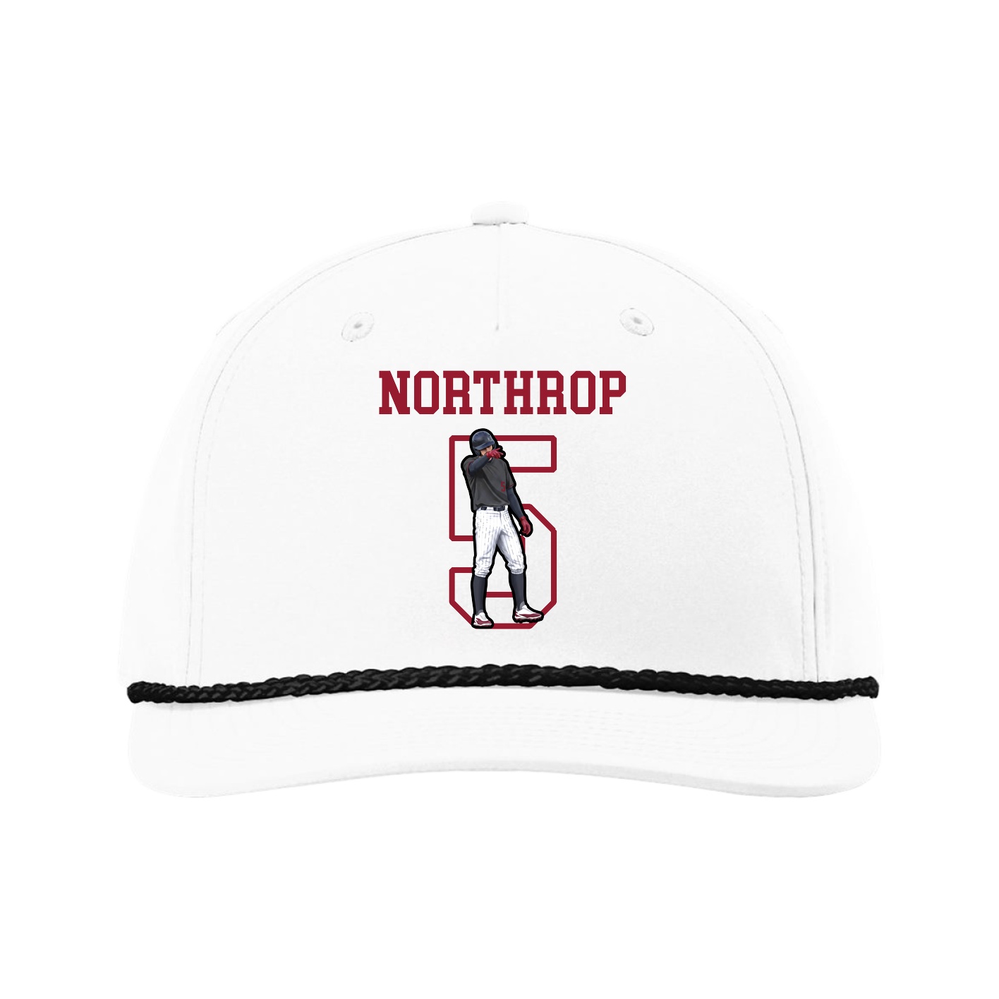 Five-Panel Classic Rope Cap — Shirsey in White