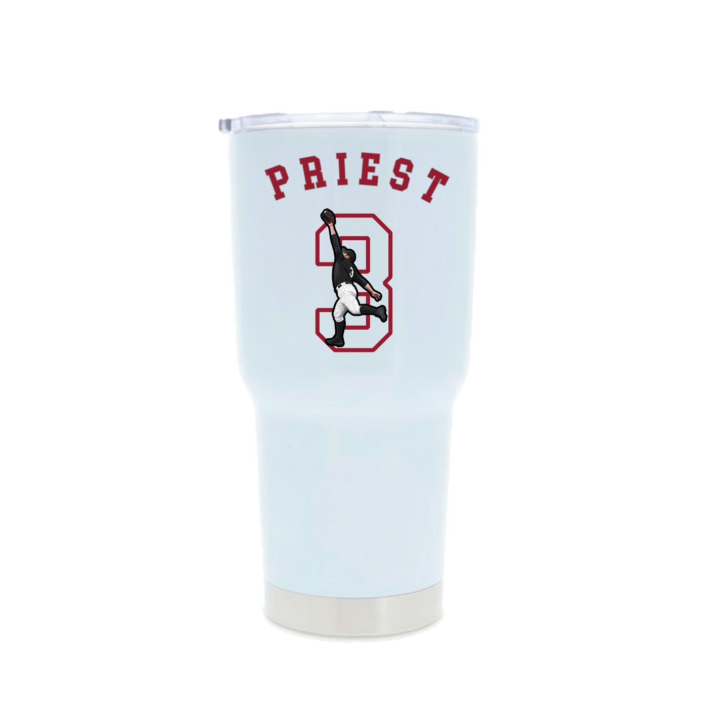 30oz Stainless Steel Tumbler — Shirsey Arch in White