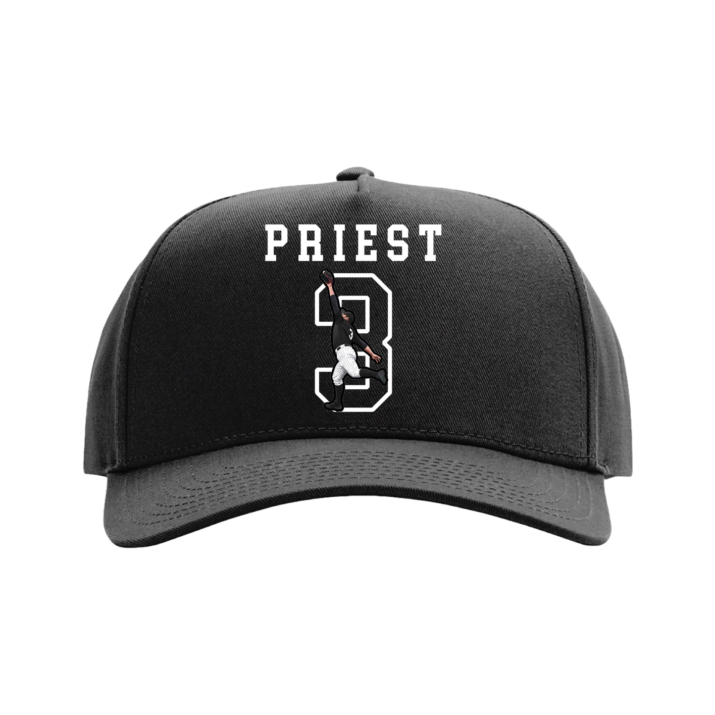 Full Fabric Five-Panel Champ Cap — Shirsey in Black