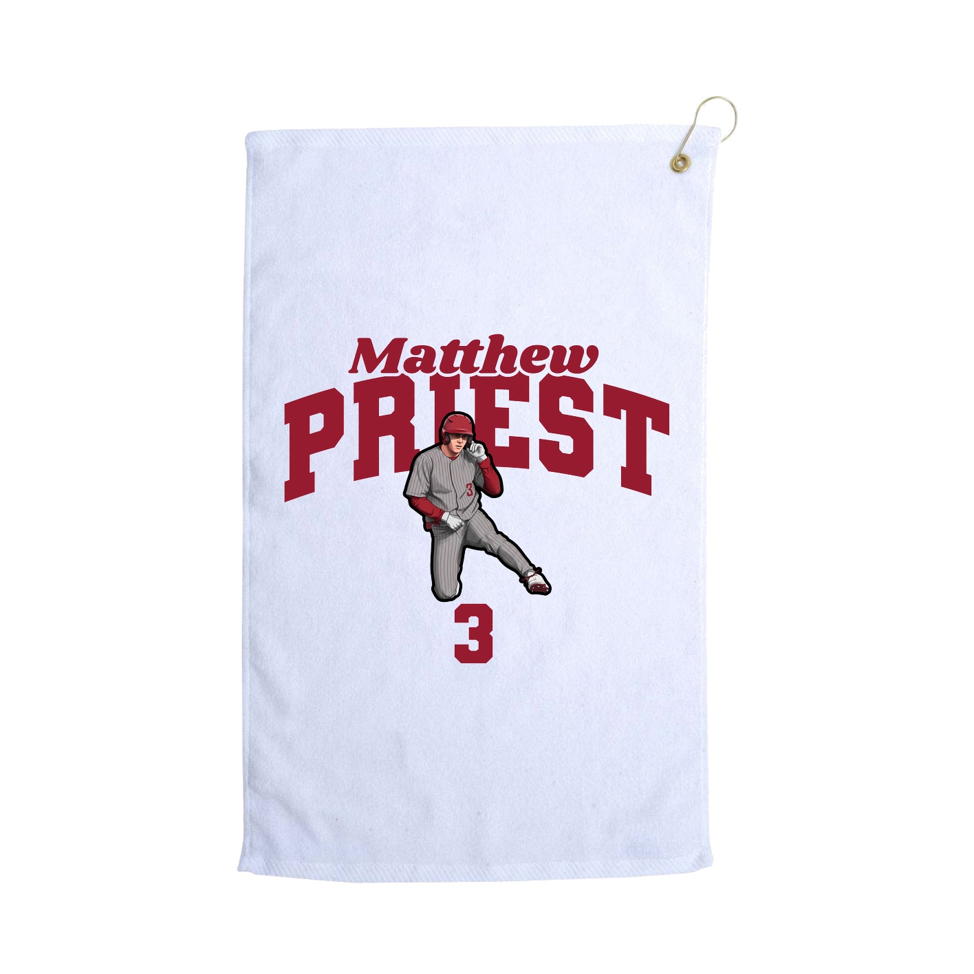 Golf Towel — Signature Arch in White