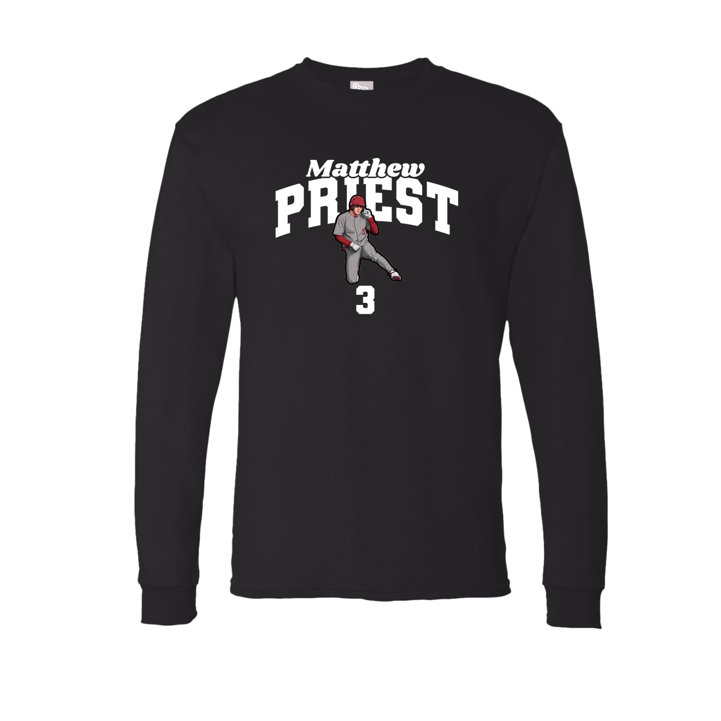 Long Sleeve Tee — Signature Arch in Black