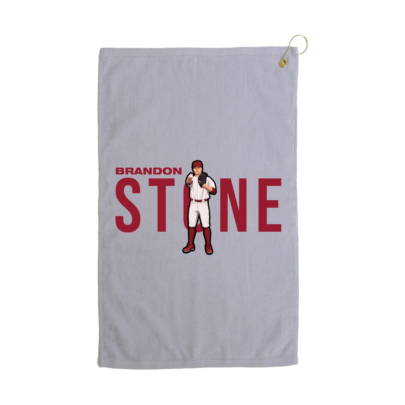 Golf Towel — Player Name in Grey