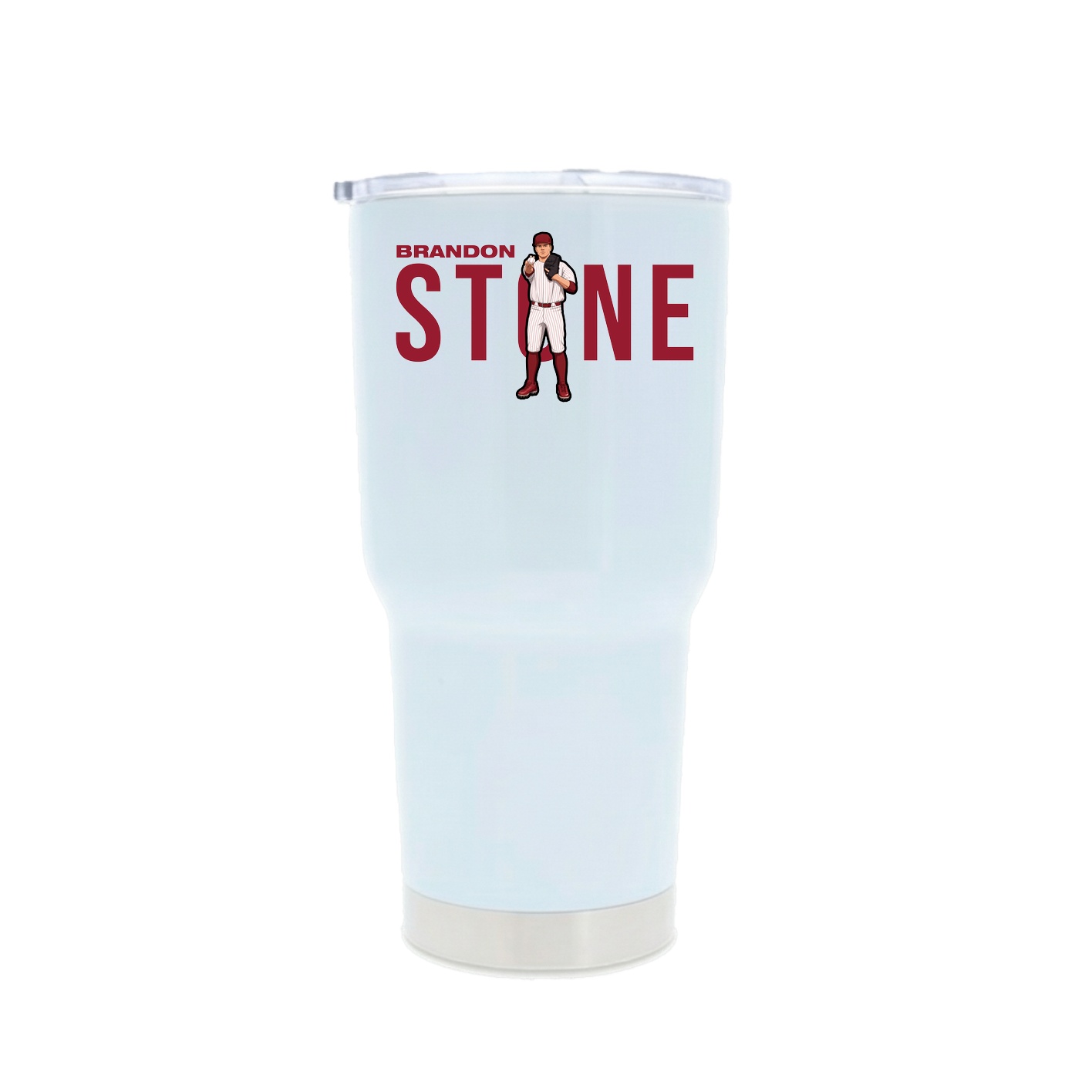30oz Stainless Steel Tumbler — Player Name in White