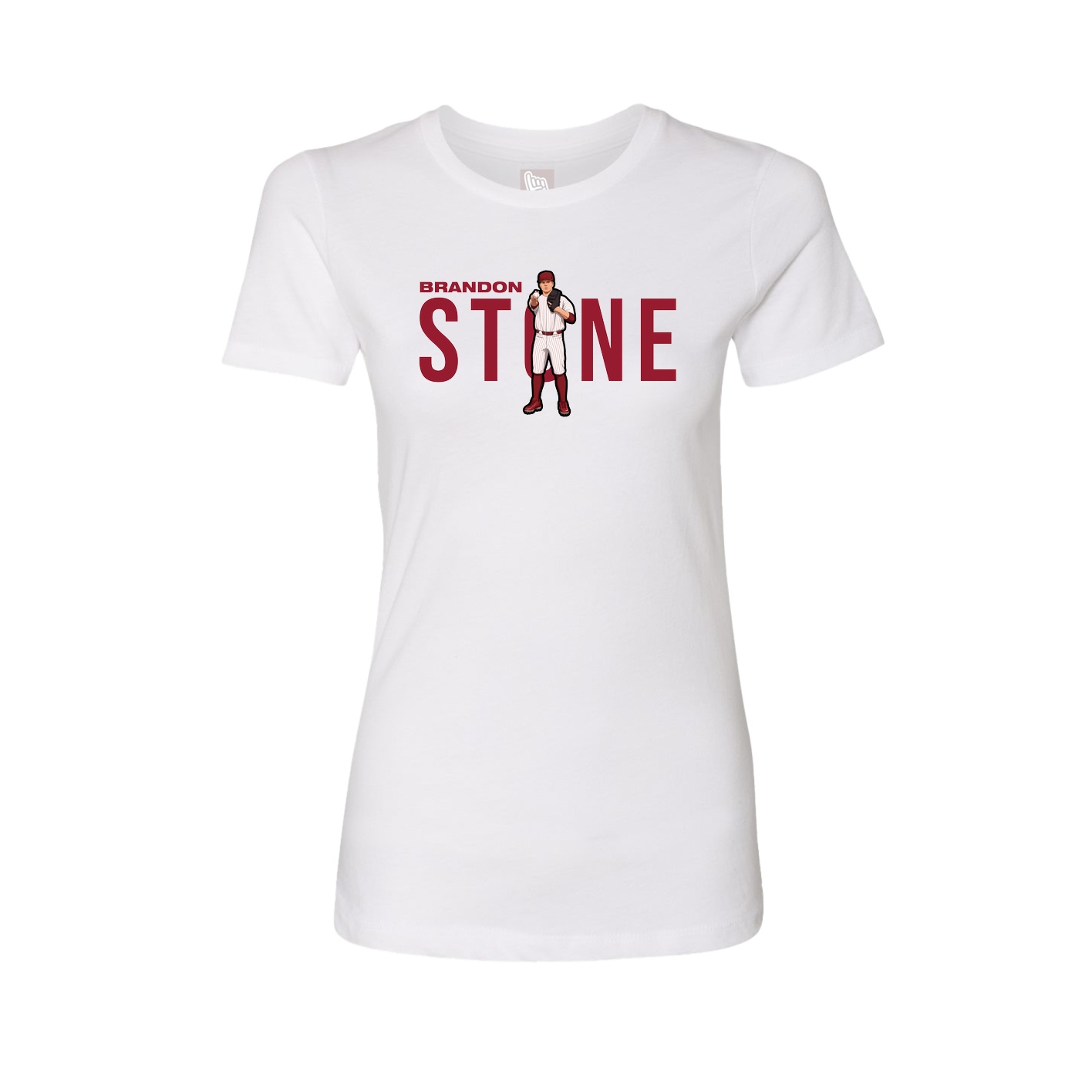Fitted Women's Tee — Player Name in White