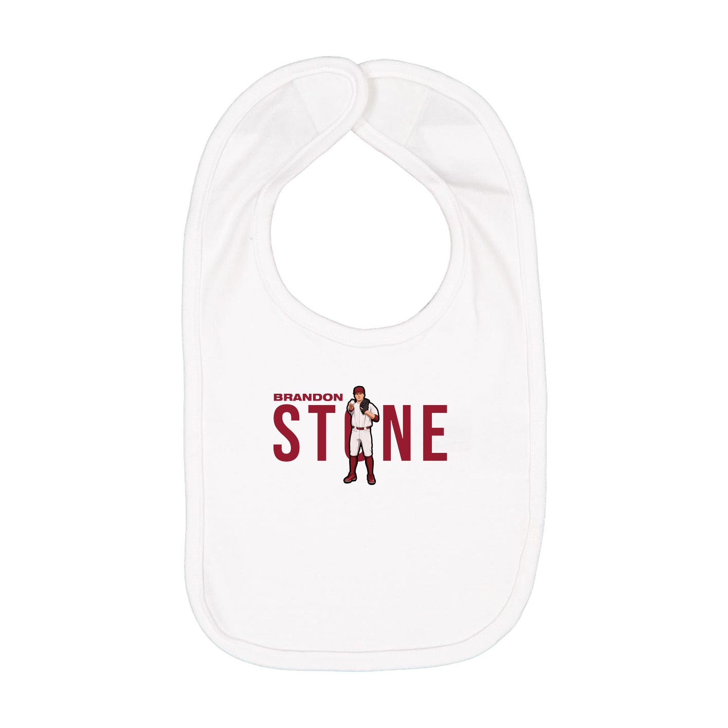 Infant Bib — Player Name in White