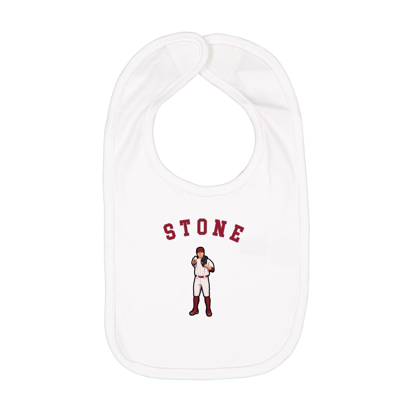 Infant Bib — Shirsey Arch in White