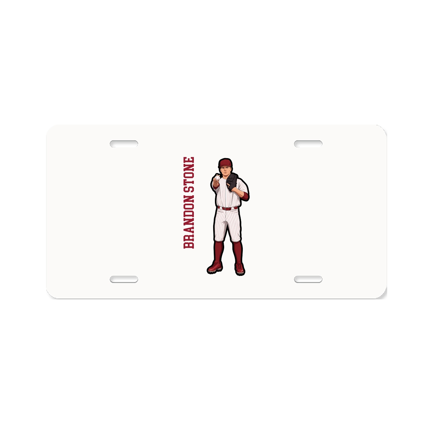 License Plate — Name Vertical in Classic