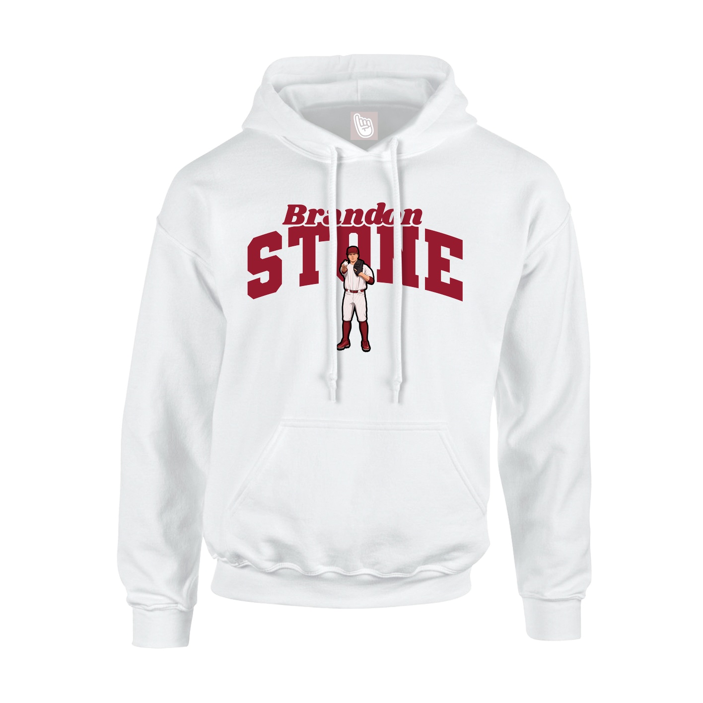 Youth Hoodie — Signature Arch in White